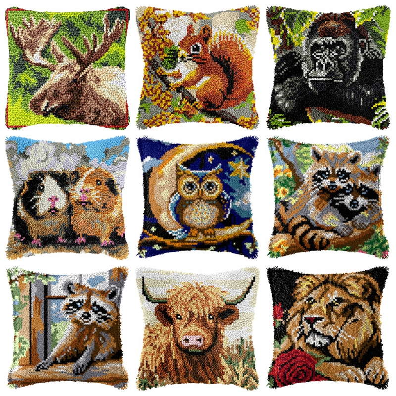Diy Electronics Watch - Cartoon Dog/Gorilla Carpet Embroidery Set Animals