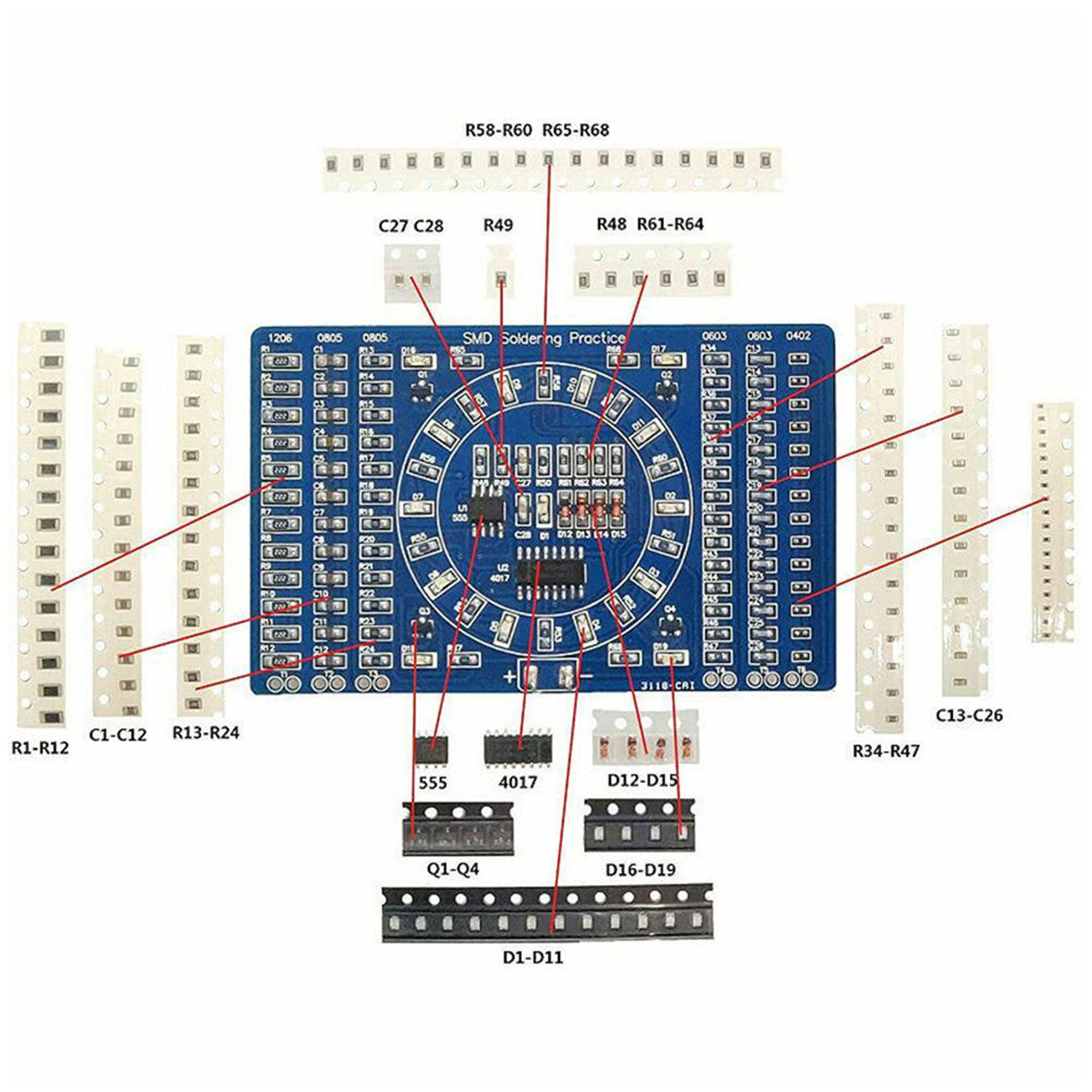 Soldering Practice Three-Piece – Diy Electronic Components recenzja i cena
