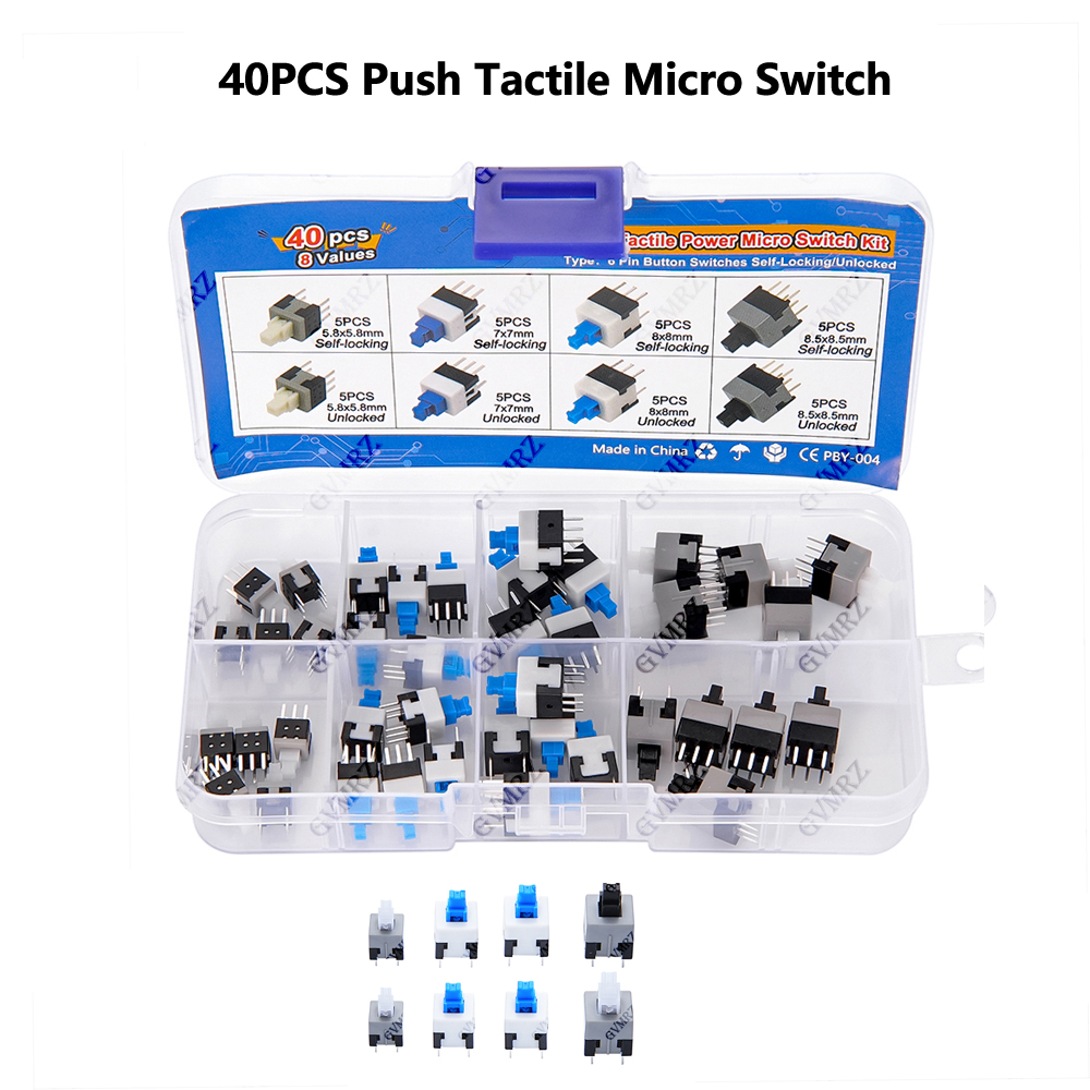 40PCS 8Values Push Tactile Mic – Diy Home Electronics recenzja i cena