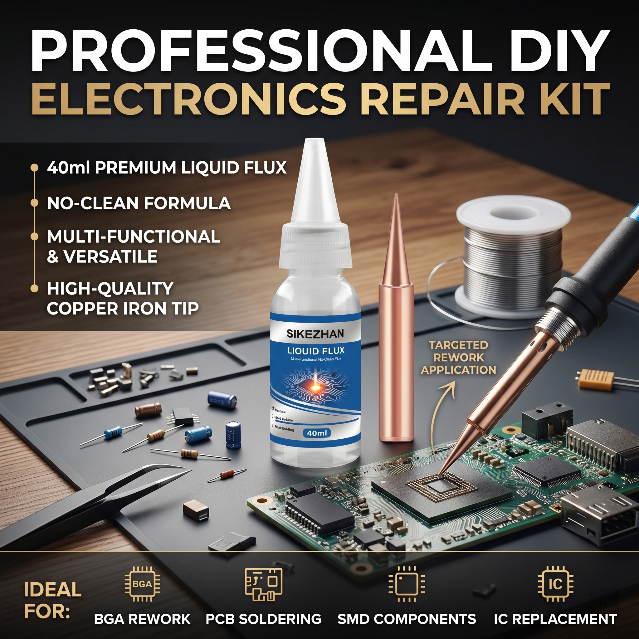 40ml Multi-Purpose Liquid Flux – Diy Electronics Flux recenzja i cena