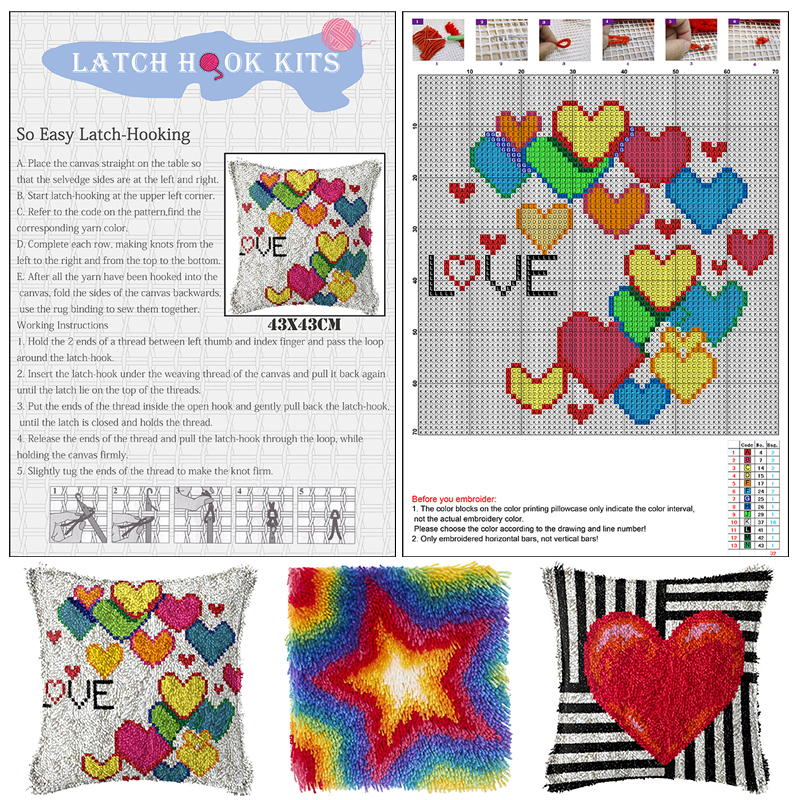 geometry Large latch hook rug  – Diy Electronics Watch recenzja i cena