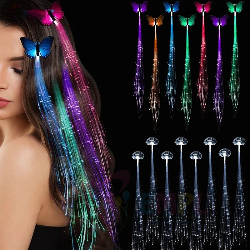1-10PCS LED Glowing Hair Braid – Diy Halloween Electronics recenzja i cena