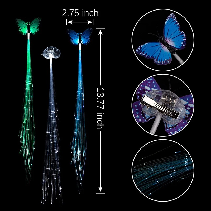 1-10PCS LED Glowing Hair Braid – Diy Halloween Electronics recenzja i cena