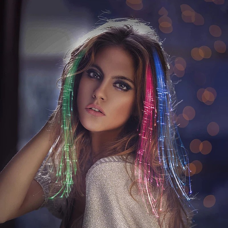 1-10PCS LED Glowing Hair Braid – Diy Halloween Electronics recenzja i cena