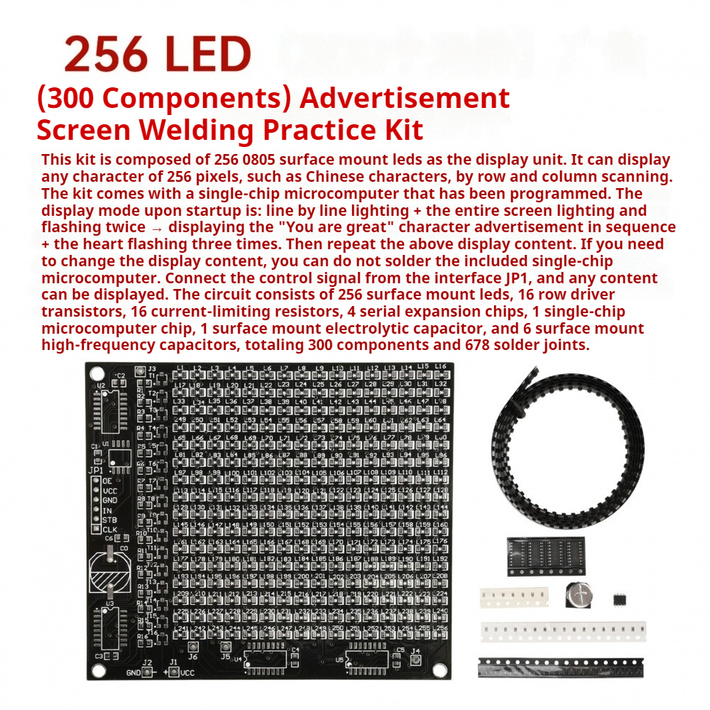 64/256 LED SMD Dot Matrix Adve – Diy Electronic Components recenzja i cena